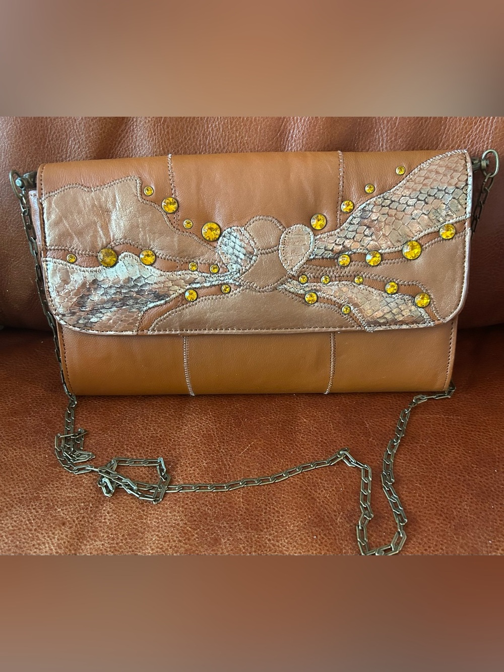 Chi by FALCHI Brown Leather shoulder bag